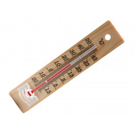Thermomètre avec base en bois