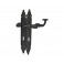 Jeu d'ensembles sur plaque en Zamak avec plaque martelée en acier et trou de clés estampagé pour serrure à entrée de clé L
