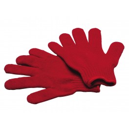 Gant en coton et polyester rouge pour risques minimes