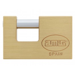 Cadenas rectangulaire à clés égales en laiton avec barre traitée en acier