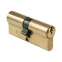 Cylindre de serrure avec clé crantée en laiton à clés égales, 5 goupilles et came de 15 mm
