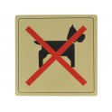 Plaque adhésive chiens interdit