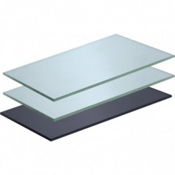 2 verres transparents + 1 teinté n°11 pour masque de soudage - Gys
