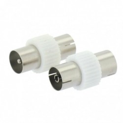 Adaptateur coaxial - Dhome - 1 Femelle/Mâle - 1 Femelle/Femelle - Ø 9/9