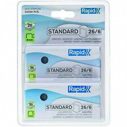 Agrafes standard - Rapid - Blister de 3 x 5000