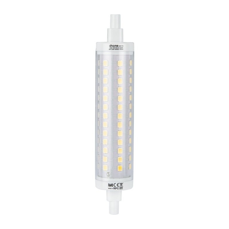 Ampoule LED crayon R7S dhome - 800 Lumens - 10 W - 4000 K