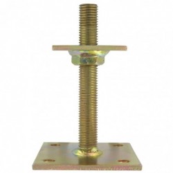 Ancre de poteau à platine hauteur réglable Alberts - Hauteur Variable de 30 à 150 mm