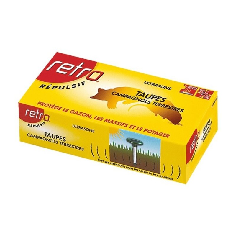 Appareil ultrasons taupes Retro - Solaire