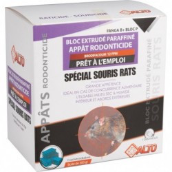 Appât raticide souricide blocs Brodifacoum Alto - 15 sachets 20 g