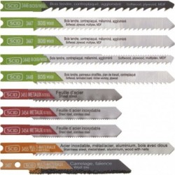 Assortiment 10 lames de scie sauteuse - SCID - Attache en U