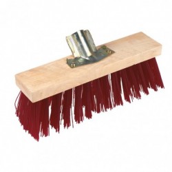 Balai de cantonnier synthétique Brosserie Marchand - Longueur 32 cm - Rouge