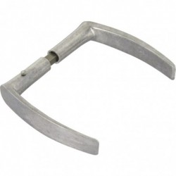 Béquille double en aluminium Dubois industries - Serrure en applique - Longueur col de serrage 11 mm - Carré 7 mm