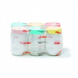 Bocal à vis multicolores 1L - Le Parfait - Lot de 6