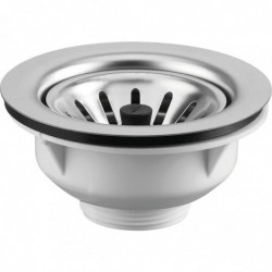 Bonde à panier évier 1 cuve inox Valentin - Diamètre 90 mm