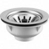 Bonde à panier évier 1 cuve inox Valentin - Diamètre 90 mm
