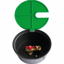 Bouche d'arrosage en plastique - Sferaco - DN 15 - Sortie M 3/4" - Entrée F 1/2" et 3/4"