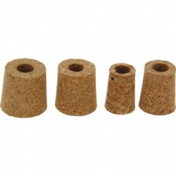 Bouchon percé pour vinaigrier Duhallé - Bouchons percés assortis - Vendu par 4