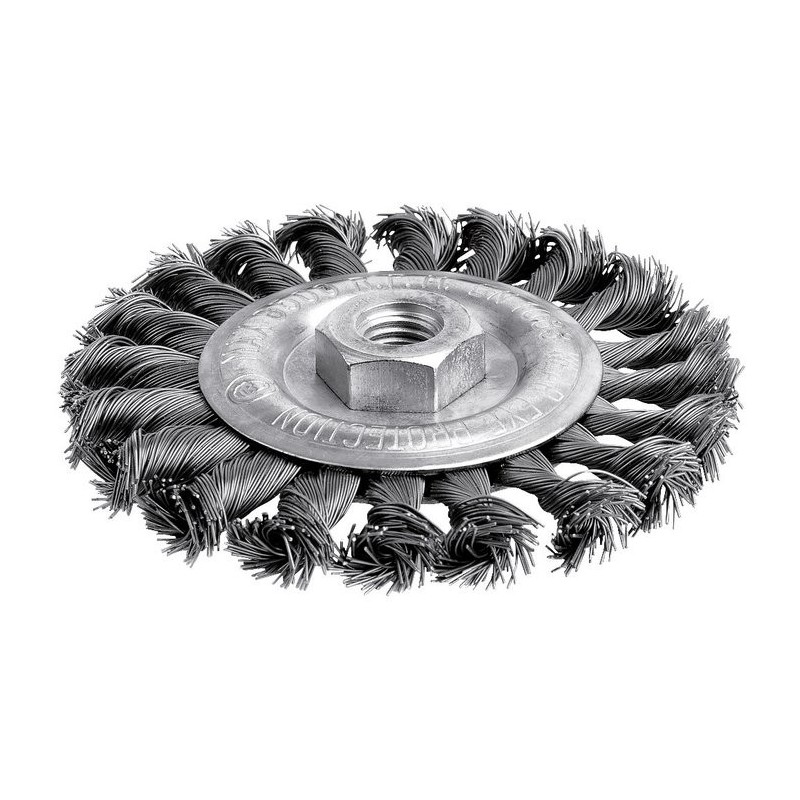 Brosse circulaire - SCID - Fils acier torsadés - Diamètre 115 mm
