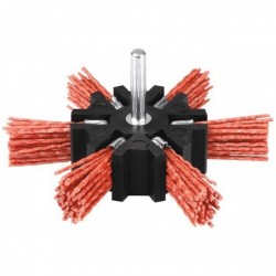 Brosse éventail - SCID - Fils nylon rouge - Diamètre 100 mm