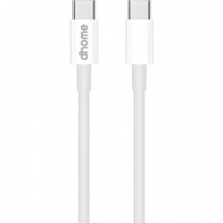 Câble USB-C/USB-C - Dhome - 1 m - Blanc