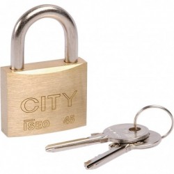 Cadenas à clé City - Laiton - Avec 3 clés