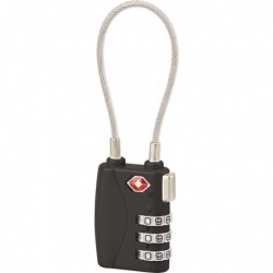 Cadenas à combinaison à câble TSA - Exem - 30 mm - 3 chiffres