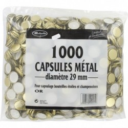 Capsule bouteille champenoise Duhallé - Or sans opercule - Diamètre 29 mm - Vendu par 1000