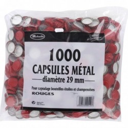 Capsule bouteille champenoise Duhallé - Rouge sans operule - Diamètre 29 mm - Vendu par 1000