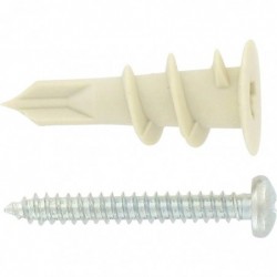 Cheville autoperceuse nylon Fix'Pro - Avec vis - Vendu par 10