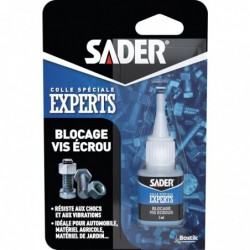 Colle blocage vis / écrous Sader - Flacon 5 ml