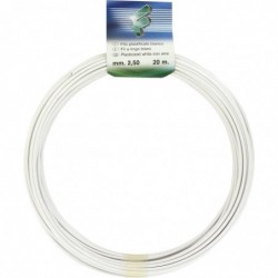 Corde à linge - Fer plastifié blanc - Diamètre 2