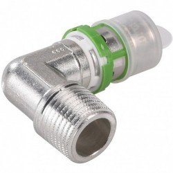 Coude laiton multicouche à visser - Mâle