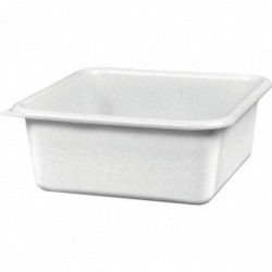Cuvette carrée gris moucheté - Aluminium et plastique - Diamètre 29 cm - 6