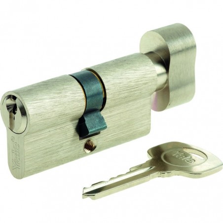 Cylindre à bouton - YC500+ - Yale - Laiton nickelé - Varié - 30 x 30 mm