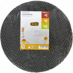 Disque abrasif maille - SCID - Diamètre 150 mm - Auto-agrippant - Grain 40/80/120