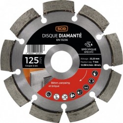 Disque diamanté à déjointoyer SCID - Diamètre 125 mm