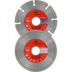 Disque diamanté matériaux carrelage SCID - Diamètre 115 mm - Vendu par 2