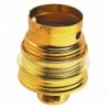 Douille B22 acier laitonné avec passage fil Legrand - Raccord diamètre 10 mm - Double bague