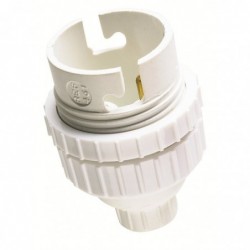 Douille B22 nylon avec passage de fil L'Ebénoïd - Raccord diamètre 11 mm - Double bague