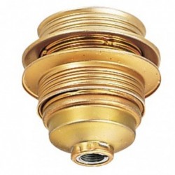 Douille E27 acier laitonné L'Ebénoïd - Raccord diamètre 10 mm