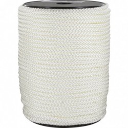 Drisse polyamide tressé blanc Corderies Tournonaises - Longueur 100 m - Diamètre 6 mm