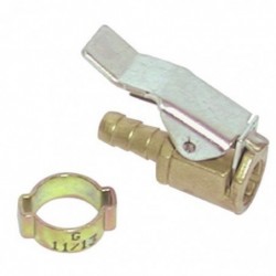 Embout cannelé à grosse valve pour auto et VTT Mecafer - Pour tuyau 6 mm
