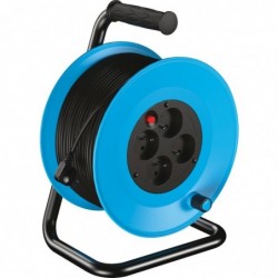 Enrouleur bricolage - Dhome - 4 prises 2P+T - Câble H05 VV-F 3G1 mm² - L. 15 m