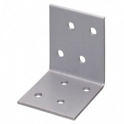 Equerre d'assemblage galvanisée perforée 2 mm Alberts - Dimensions 100 mm x 40 mm x 100 mm