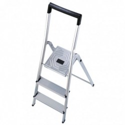 Escabeau aluminium Hailo - 3 marches - Hauteur de travail 2