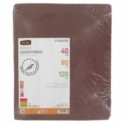 Feuille abrasive auto-agrippant - SCID - 230 x 280 mm - Grain 40/80/120