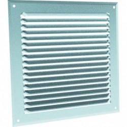 Grille à auvent carrée Anjos - Longueur 100 mm - Hauteur 100 mm - Aluminium anodisé