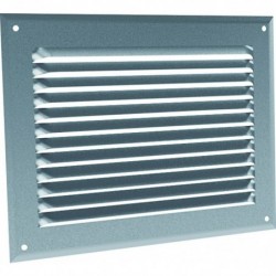 Grille à auvent horizontale Anjos - Longueur 200 mm - Hauteur 100 mm - Aluminium anodisé