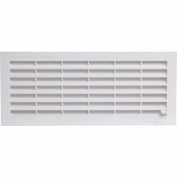 Grille d'aération à fermeture - 108 x 254 mm - Avec moustiquaire - Girpi
