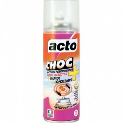 Insecticide tous insectes spécial infestations Acto Choc - Acto - aérosol 100 ml